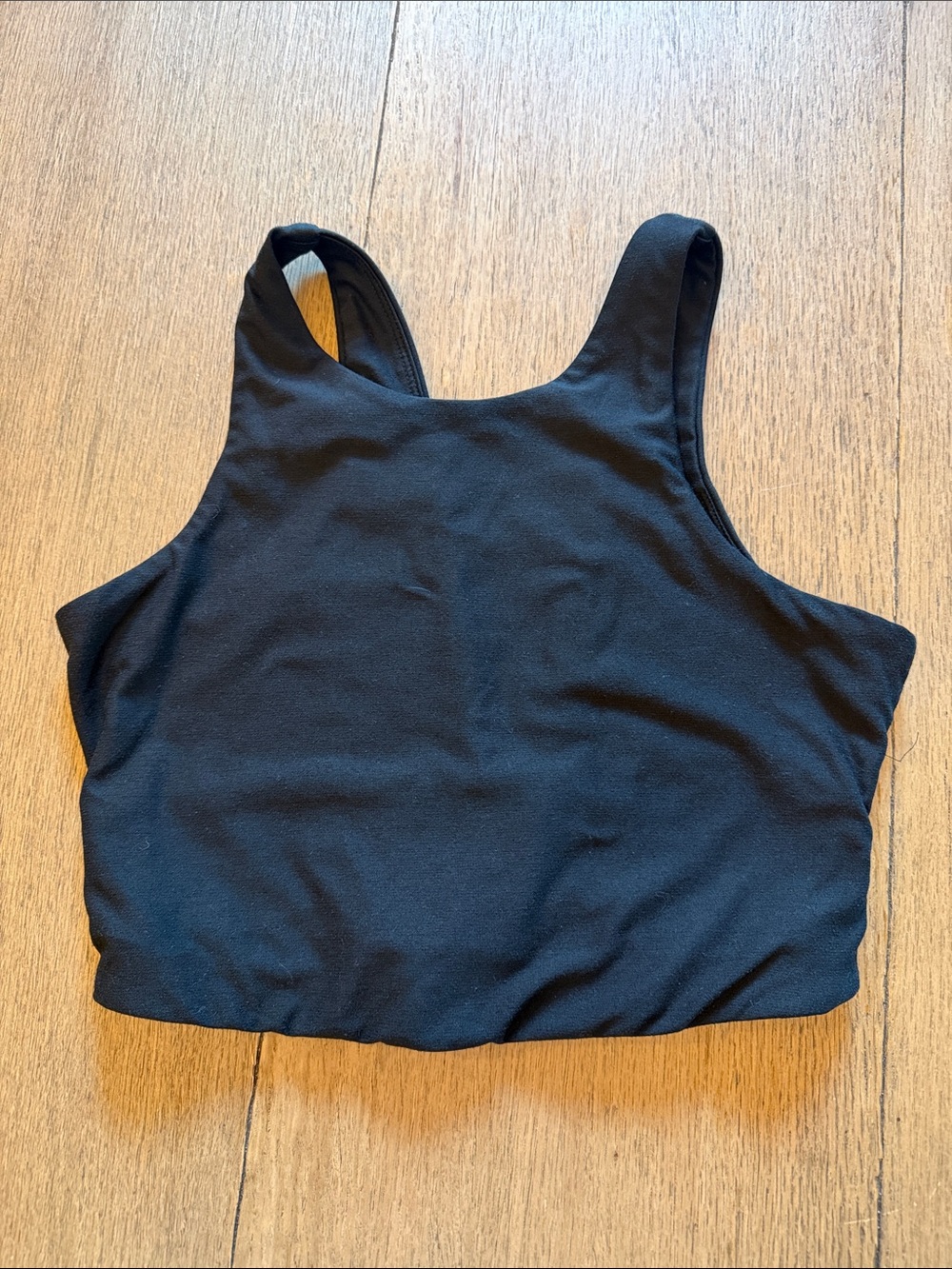 Outdoor Voices Black High-Neck Crop Sports Bra
